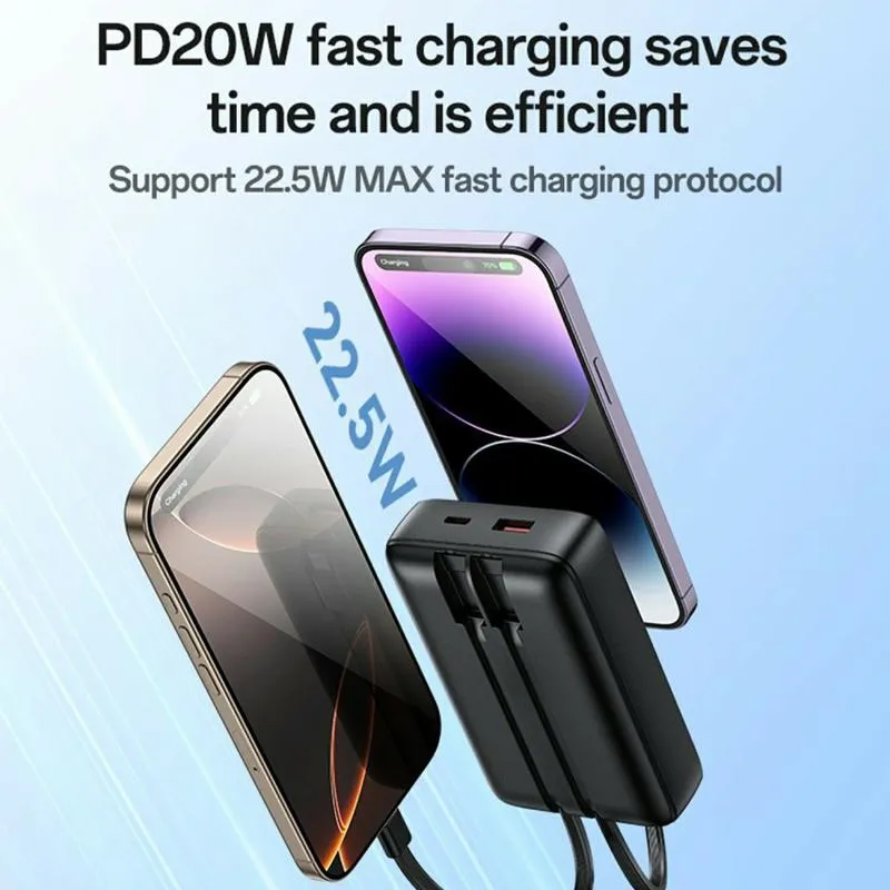 پاوربانک PD و فست شارژ Yesido 20000mAh مدل YP85 22.5W - مشکی (گارانتی 18 ماه تعویض نیکان همراه)